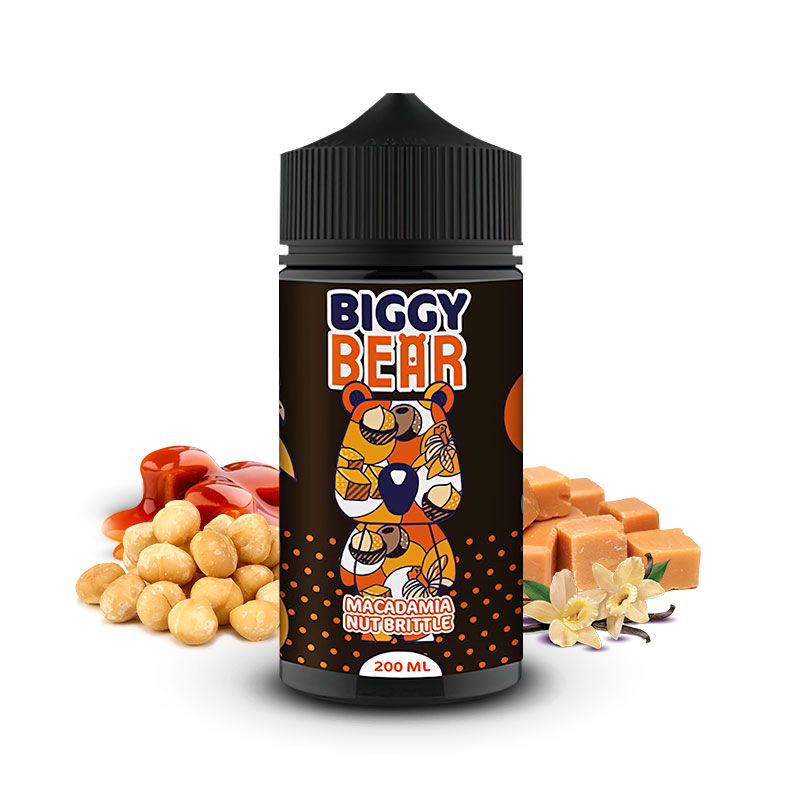 Eliquide Macadamia Nut Brittle de la marque française de e-liquides Biggy Bear.