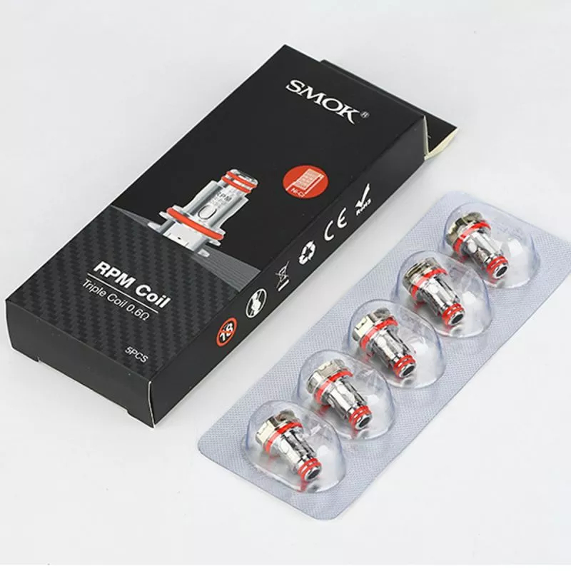 Packaging des résistances RPM pour les cigarettes électroniques pod de Smoktech : les RPM 40 / RPM 80 et RPM 80 Pro.