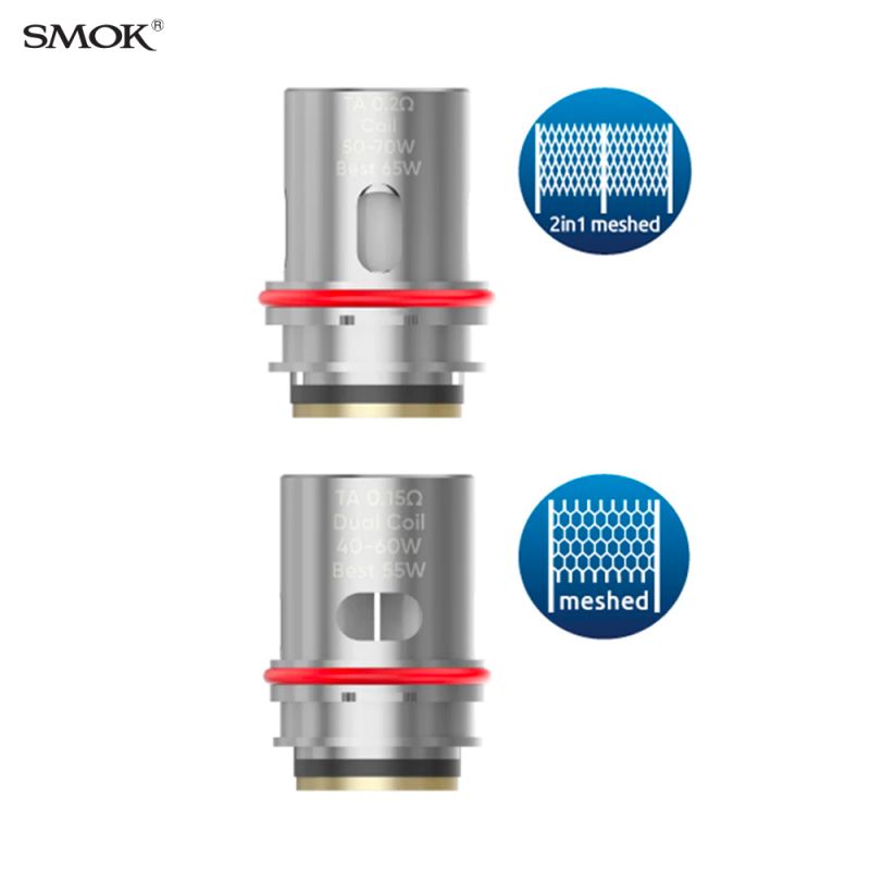 Différentes déclinaisons des résistances T-Air TA Mesh de Smok