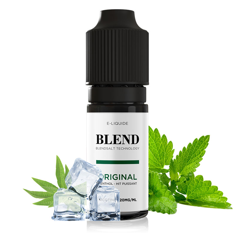 Photo du e-liquide français au sel de nicotine Blend Menthol de la gamme Blend produit par The Fuu.