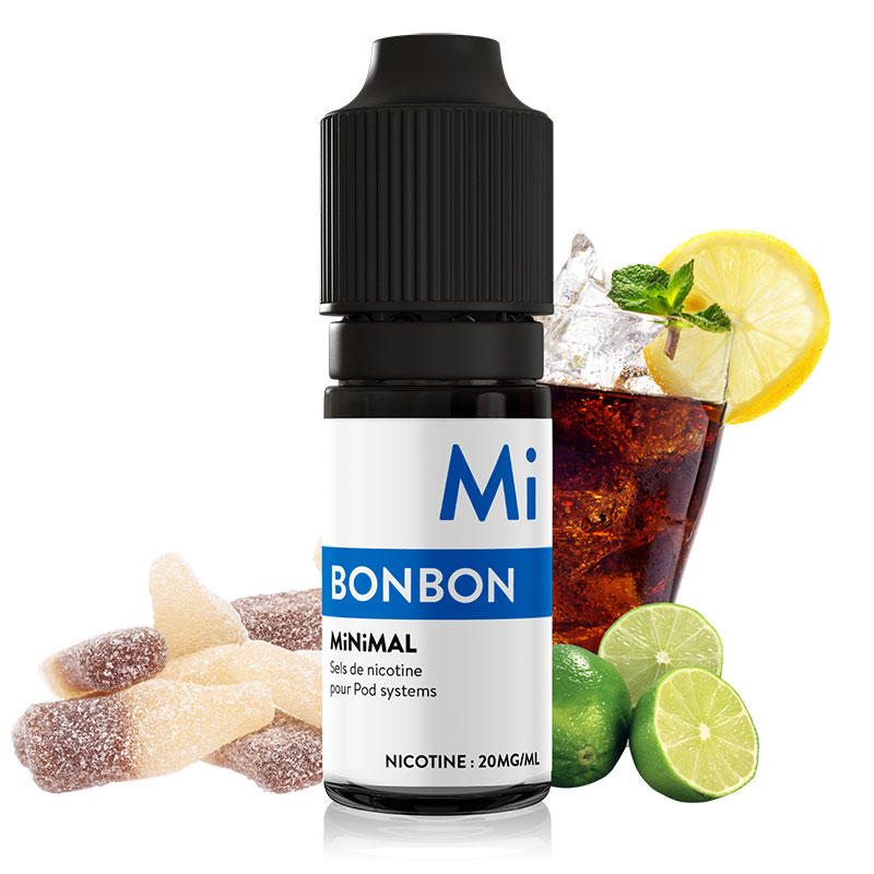 Photo du e-liquide français au sel de nicotine Bonbon de la gamme Minimal produit par The Fuu.