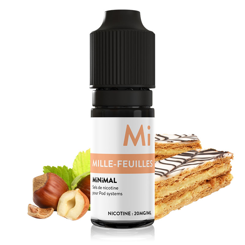 Photo du e-liquide français au sel de nicotine Milles-Feuilles de la gamme Minimal produit par The Fuu.
