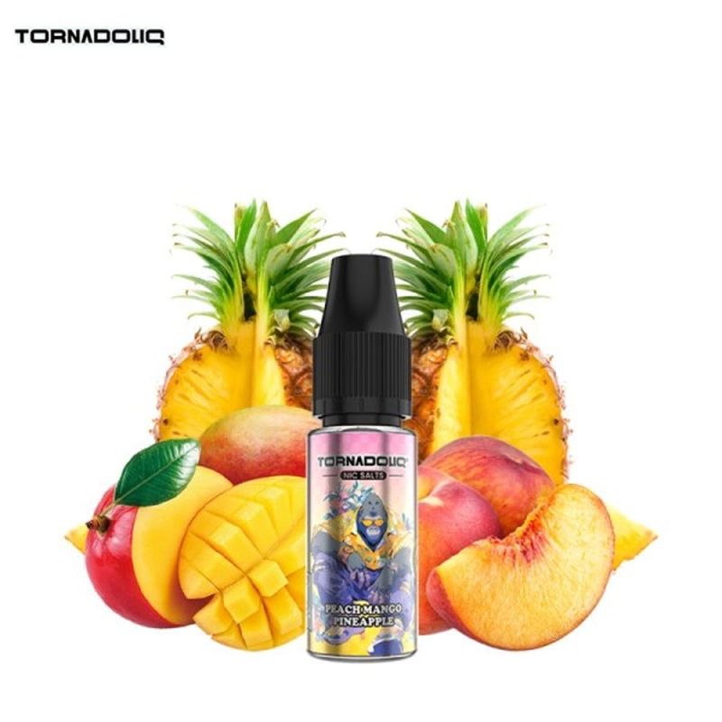 E-liquide Peach Mango Pineapple 10ml Sel de Nicotine - Tornadoliq