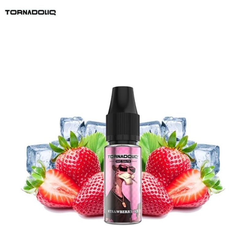 E-liquide Strawberry Ice 10ml Sel de Nicotine - Tornadoliq