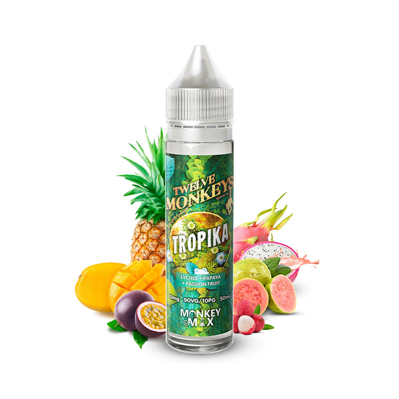 Photo du eliquide Tropika 50ml de la marque canadienne : Twelve Monkeys.