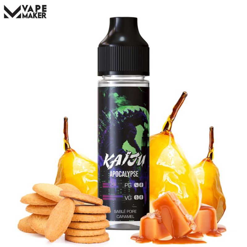 E-liquide Apocalypse 50ml Kaiju Vape Maker sablé poire caramel gourmand fruité