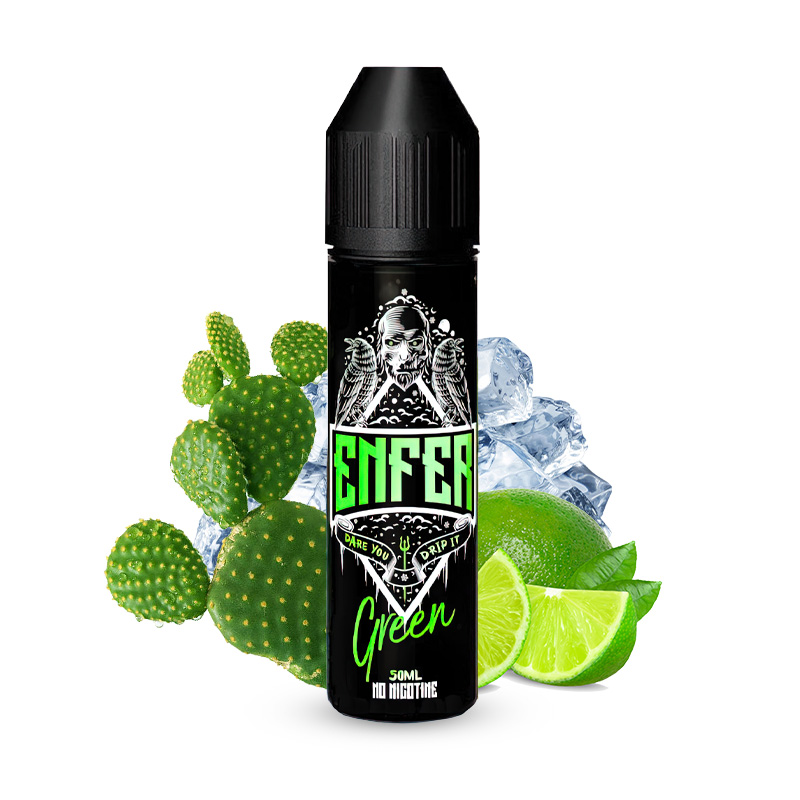 Photo du eliquide Green 50ml de la marque Enfer par les fabricants français : Vape47.