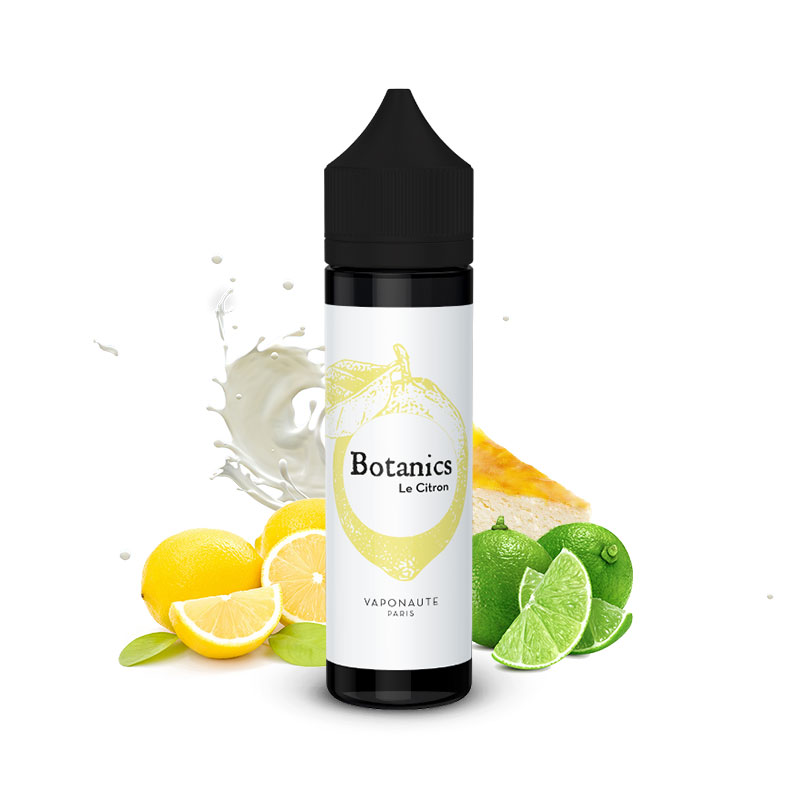 Photo du eliquide Citron 50ml de la gamme Botanics de la marque française : Vaponaute.