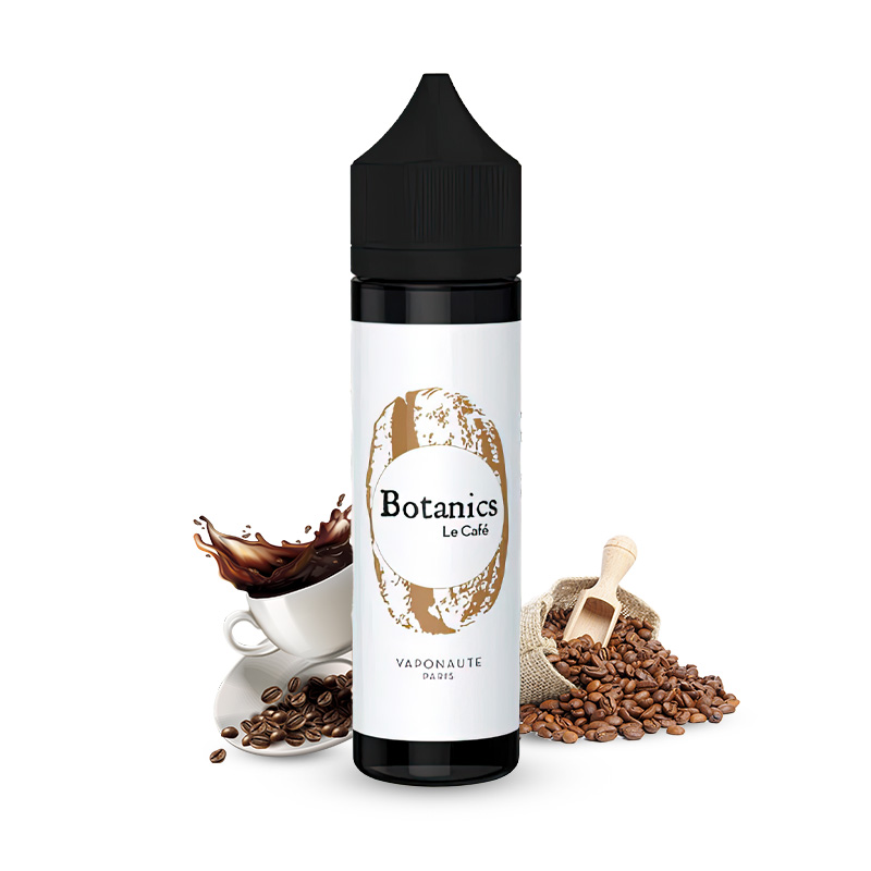 Photo du eliquide Le Café 50ml de la gamme Botanics de la marque française : Vaponaute.