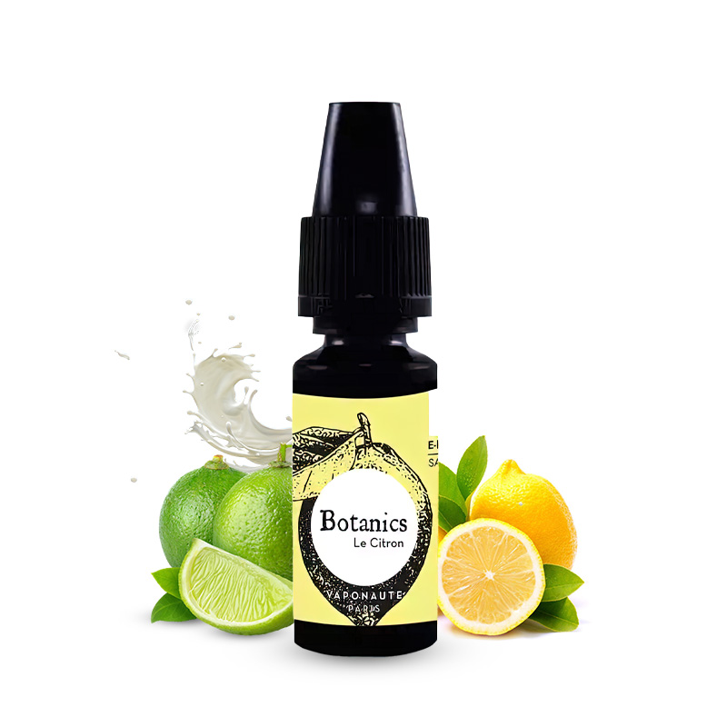 Photo du eliquide Le Citron 10ml de la gamme française Botanics et fabriqué par Vaponaute & Alfaliquid.