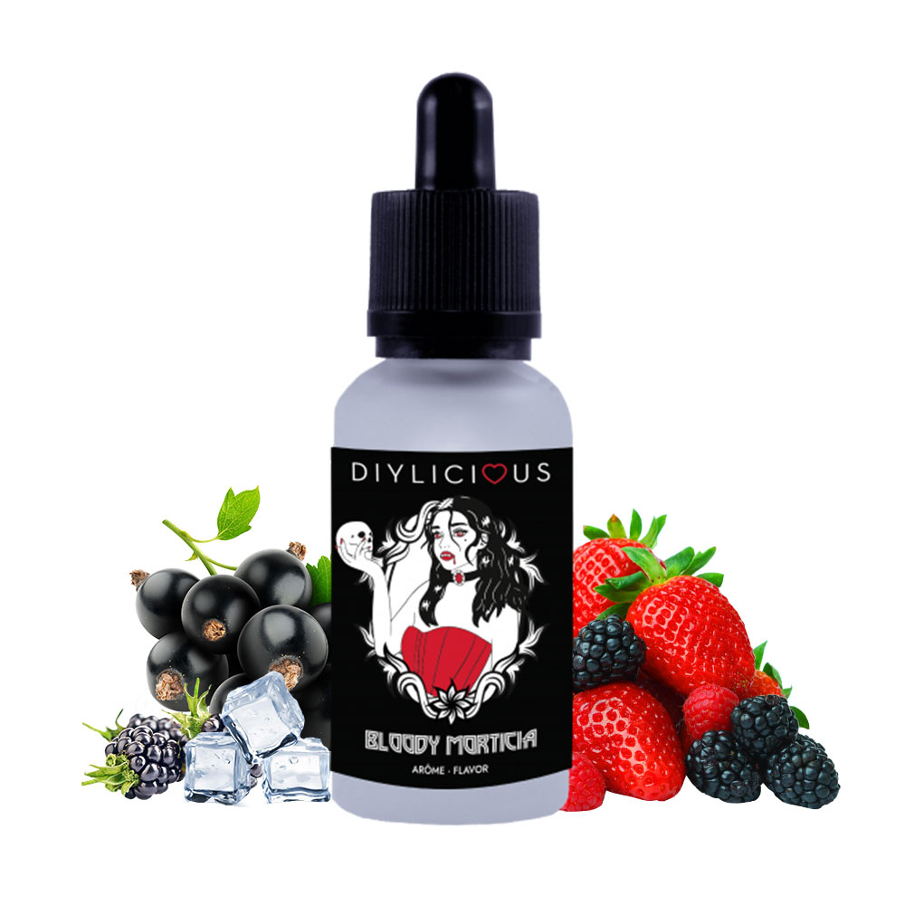 Photo du eliquide Bloody Morticia 30ml de la marque française : Diylicious par Vaponaute Paris.