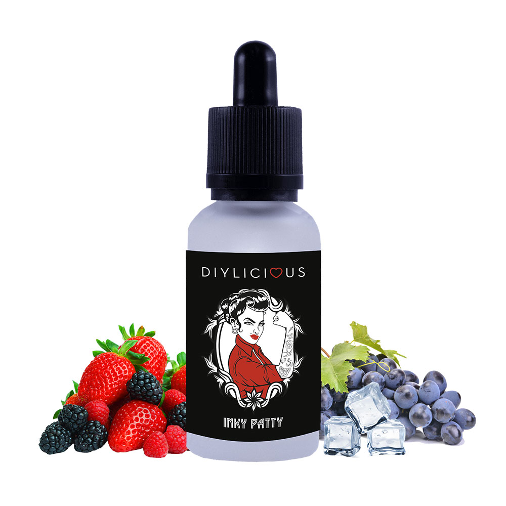 Photo du eliquide Inky Patty 30ml de la marque française : Diylicious par Vaponaute Paris.