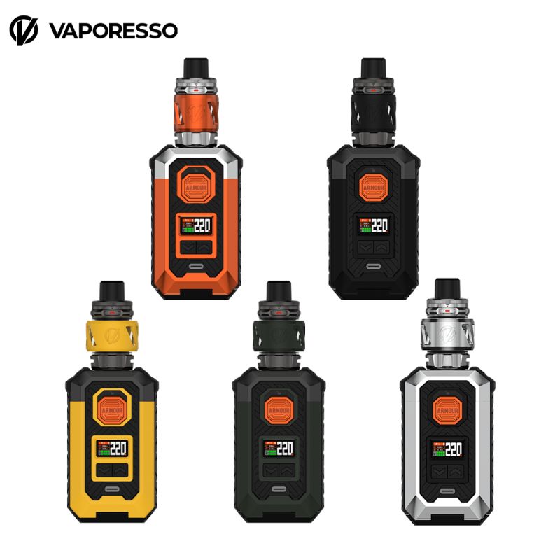 Photo des déclinaisons du kit de cigarette électronique Armour Max 220W de Vaporesso.