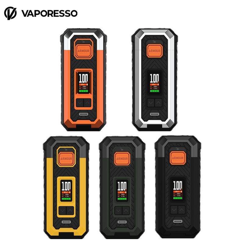 Photo des déclinaisons de la Box cigarette électronique Armour S 100W de Vaporesso.