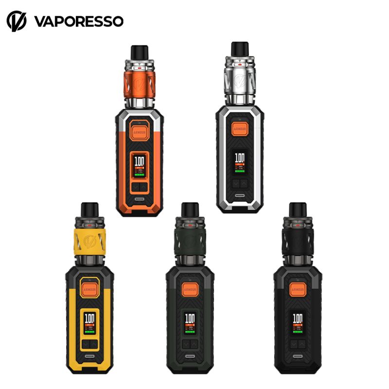 Photo des déclinaisons du kit de cigarette électronique Armour S 100W de Vaporesso.