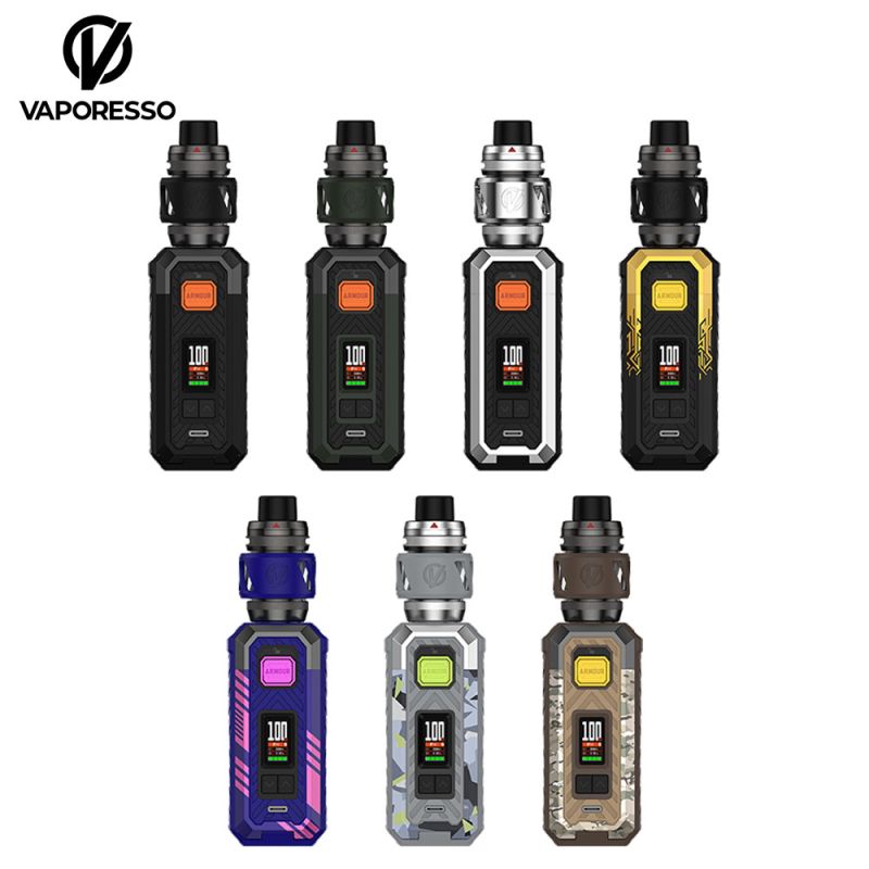 Photo des déclinaisons du kit de cigarette électronique Armour S iTank T 100W de Vaporesso.