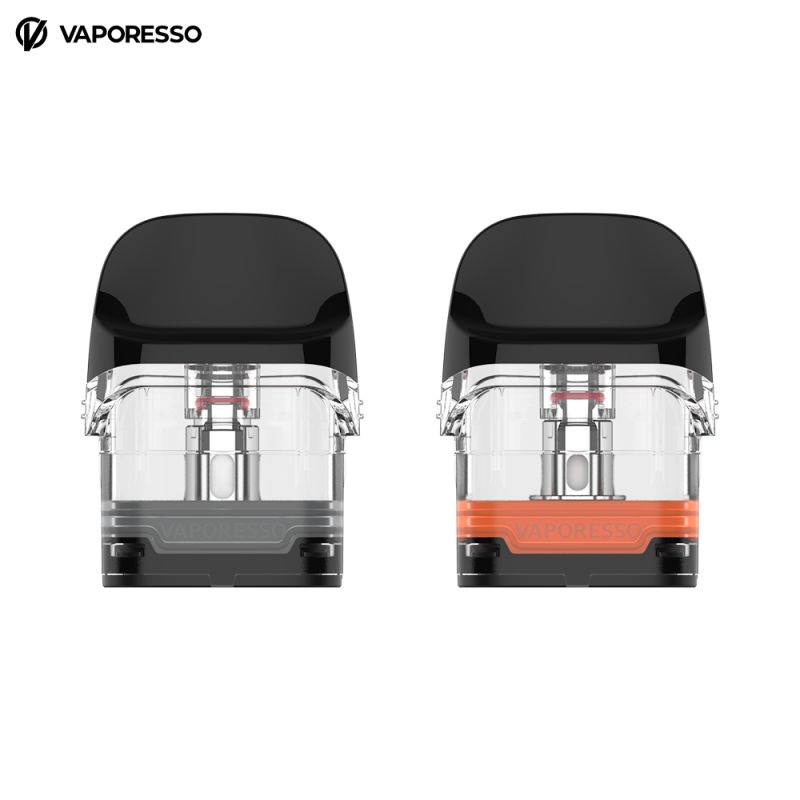 Photo des deux déclinaisons de cartouches Luxe Q Corex des cigarettes électroniques pod Luxe QS et Luxe Q de la marque Vaporesso.