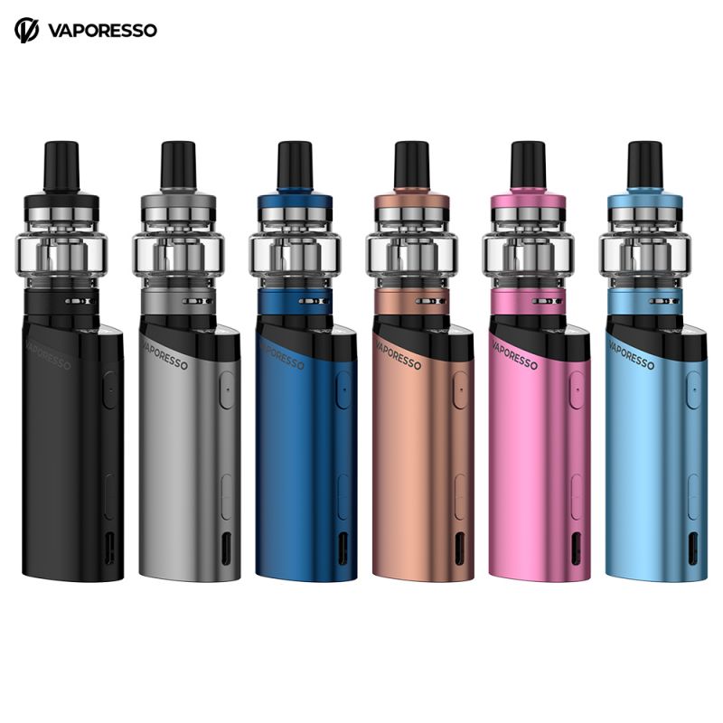 Bannière de présentation des déclinaisons du kit Gen Fit 40 de Vaporesso, cigarette électronique nomade.