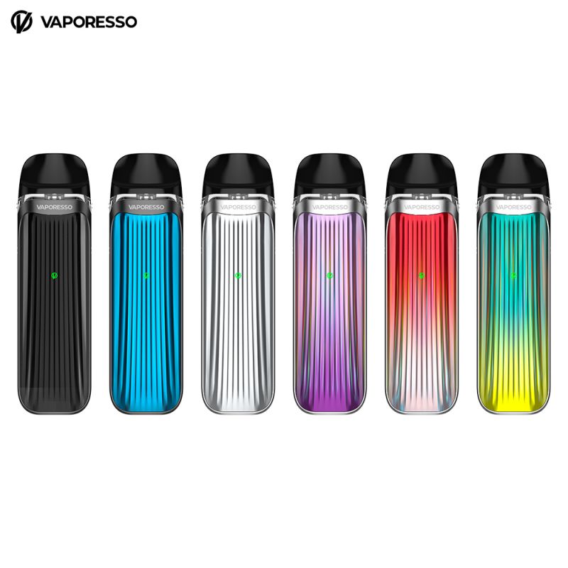 Photo des différentes déclinaisons de la cigarette électronique Pod Luxe QS de la marque Vaporesso.