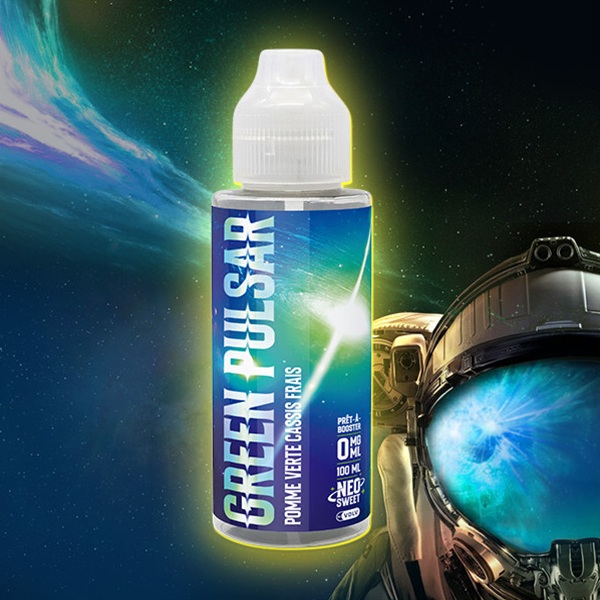 Green Pulsar 100ml Neosweet VDLV e-liquide pomme verte cassis frais 50 50