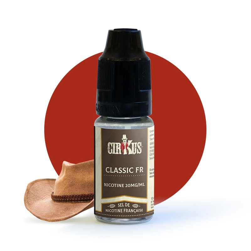 Eliquide Classic FR 10ml en sel de nicotine de Cirkus par la marque française Vincent dans les Vapes.