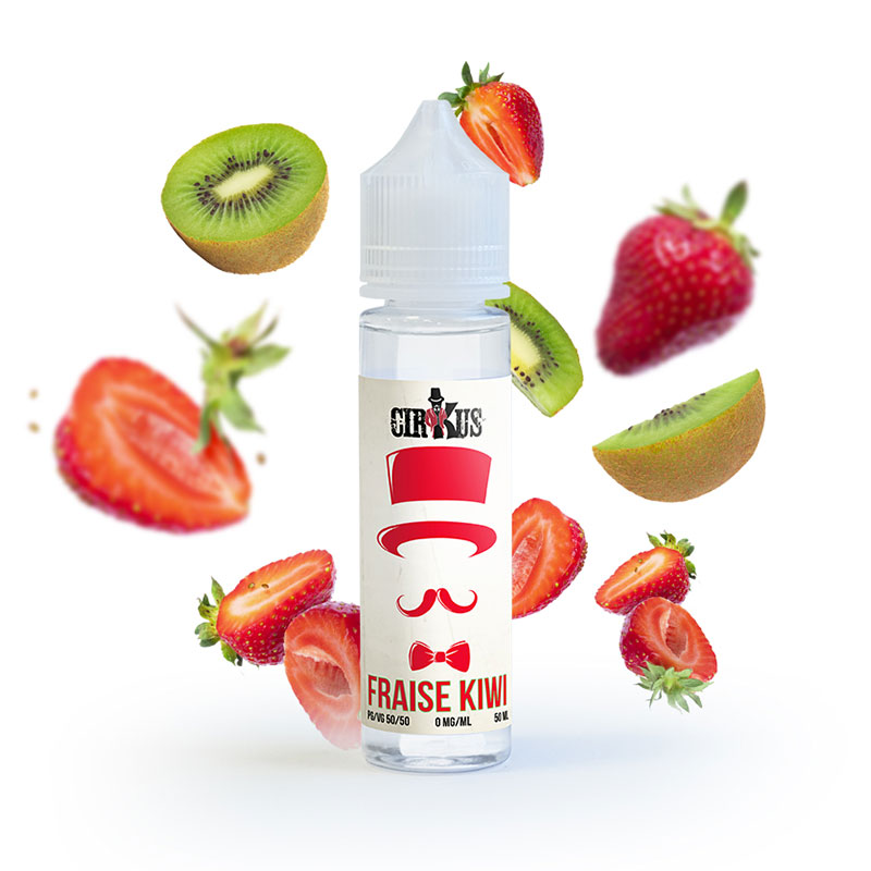 Photo du flacon du Fraise Kiwi 50 ml Cirkus Authentic de Vincent dans les Vapes.