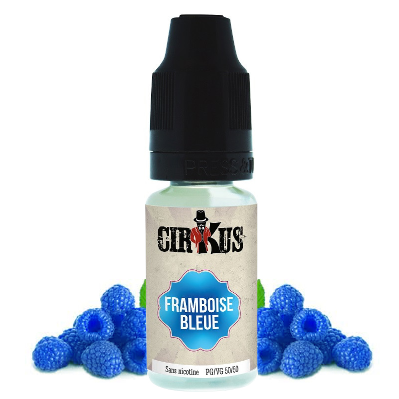 Photo du flacon du Framboise Bleue 10 ml Cirkus Authentic de Vincent dans les Vapes.