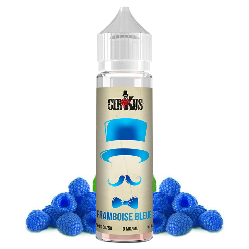 Photo du flacon du Framboise Bleue 50 ml Cirkus Authentic de Vincent dans les Vapes.