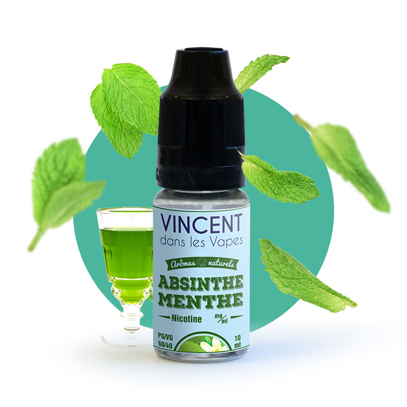 Eliquide Absinthe Menthe 10ml de VDLV par la marque française Vincent dans les Vapes.