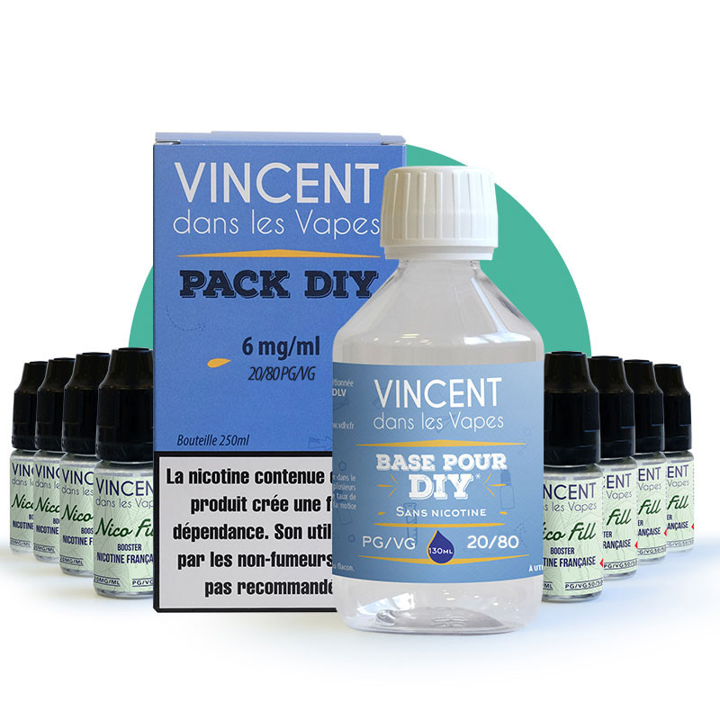 Photo du Pack DIY VDLV 250 ml 20% PG / 80% VG.