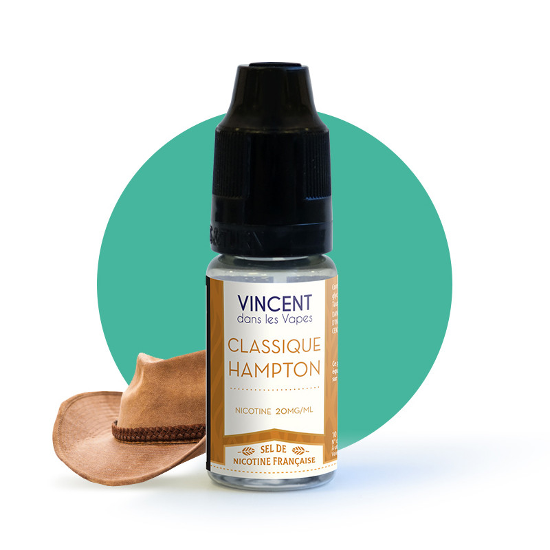 Eliquide Classic Hampton 10ml en sel de nicotine de VDLV par la marque française Vincent dans les Vapes.
