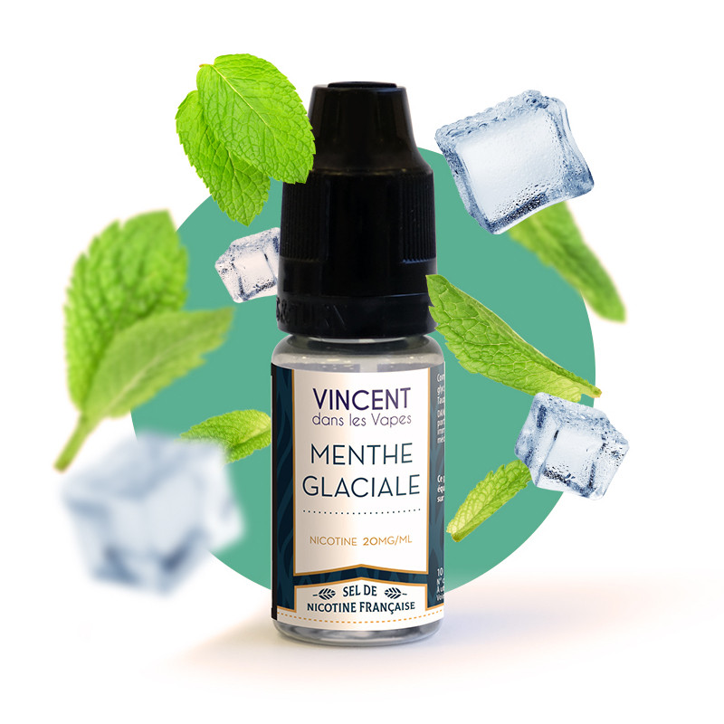 Eliquide Menthe Glaciale 10ml en sel de nicotine de VDLV par la marque française Vincent dans les Vapes.