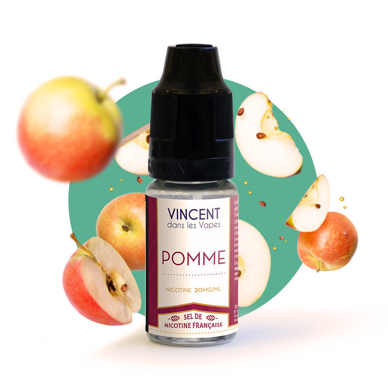 Eliquide Pomme 10ml en sel de nicotine de VDLV par la marque française Vincent dans les Vapes.