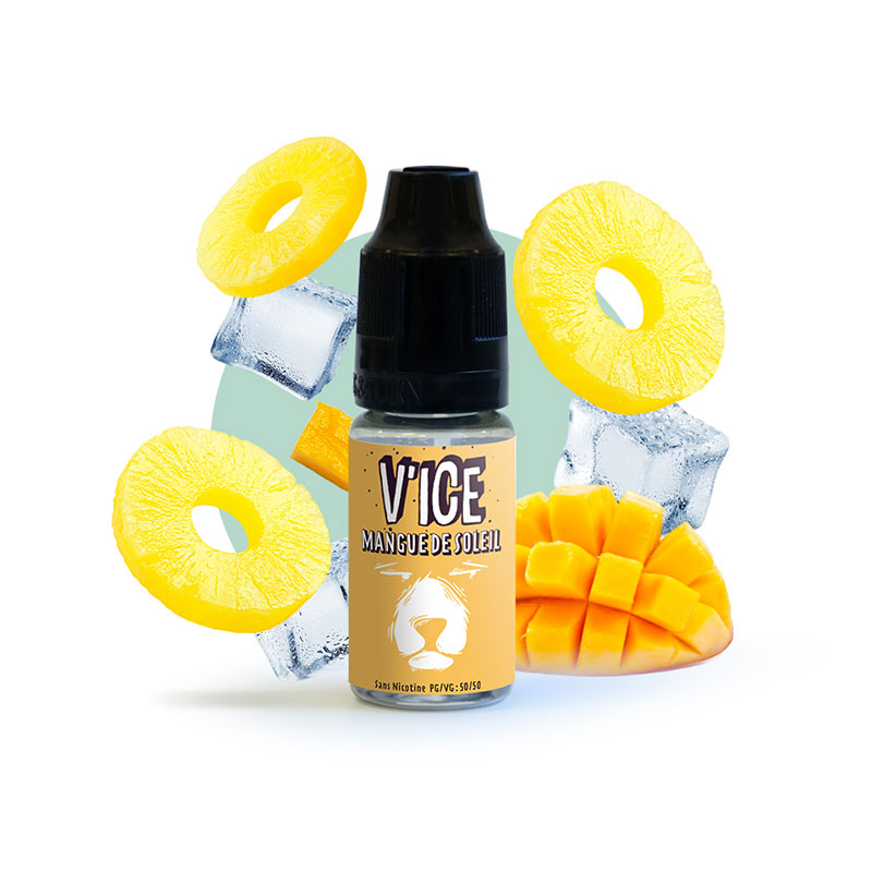 Eliquide Mangue de Soleil - V'ice 10ml par la marque française Vincent dans les Vapes.