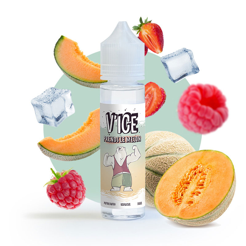 Photo du flacon du Prends le Melon 50 ml V'ice de Vincent dans les Vapes.