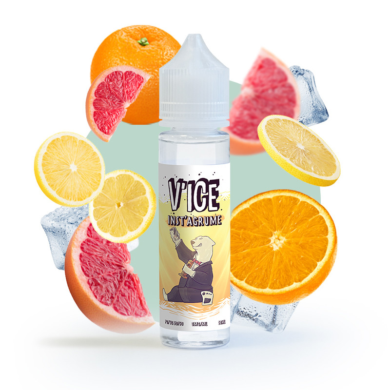 Photo du flacon du Inst'agrume 50 ml V'ice de Vincent dans les Vapes.